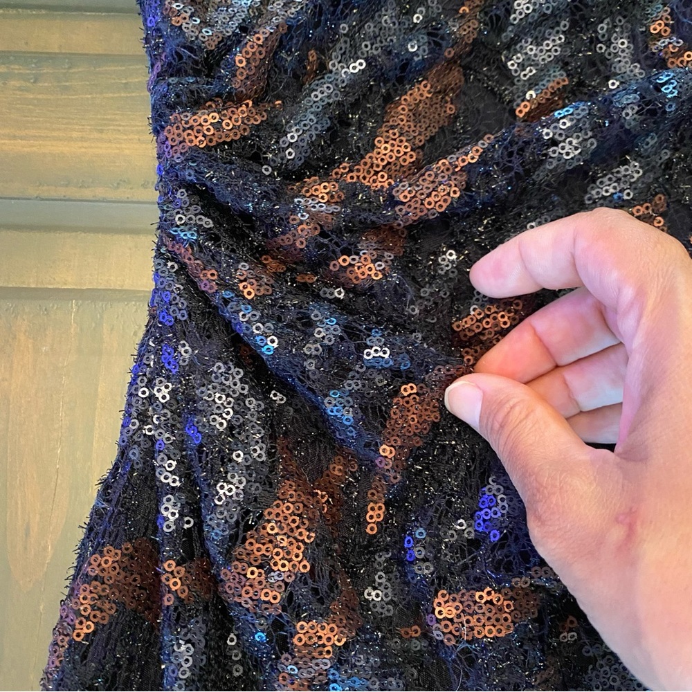 David Meister Black and Brown Sequined Dress - Picture 15 of 16